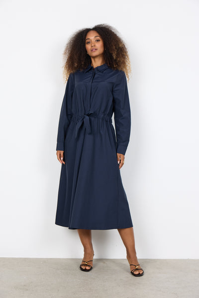Soyaconcept Netti Long Midi Shirt Dress - Navy