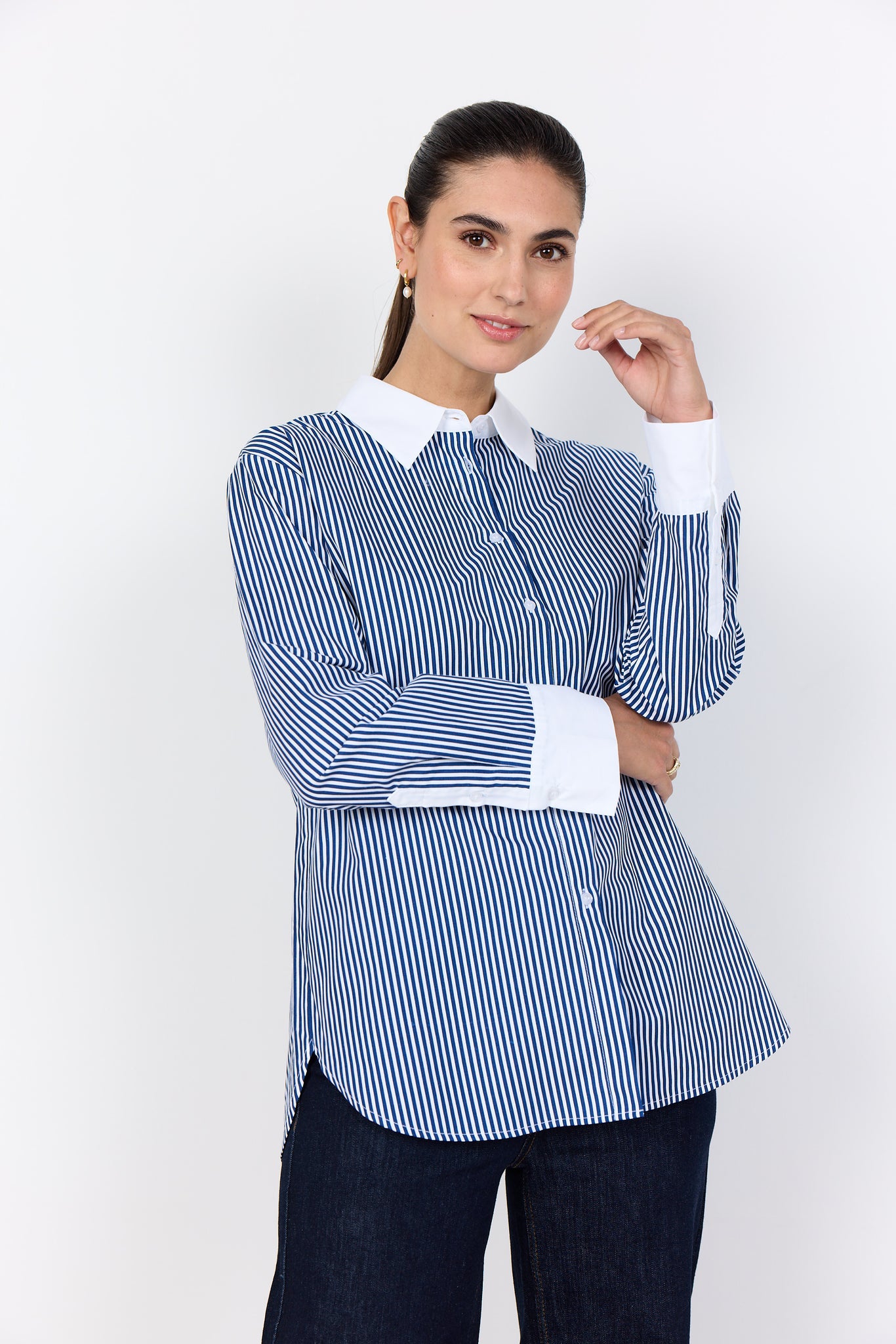 Soyaconcept Belinda Classic Stripe Shirt - Navy