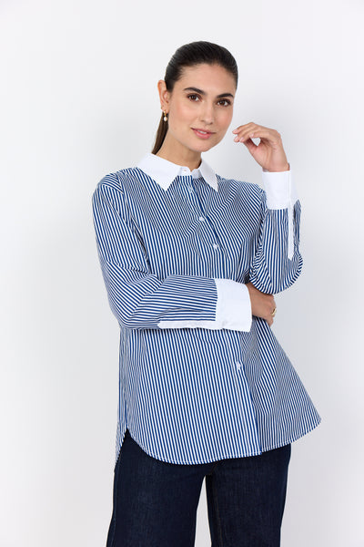 Soyaconcept Belinda Classic Stripe Shirt - Navy