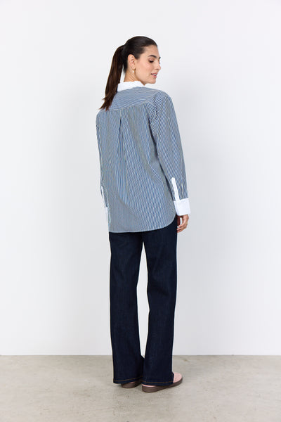 Soyaconcept Belinda Classic Stripe Shirt - Navy
