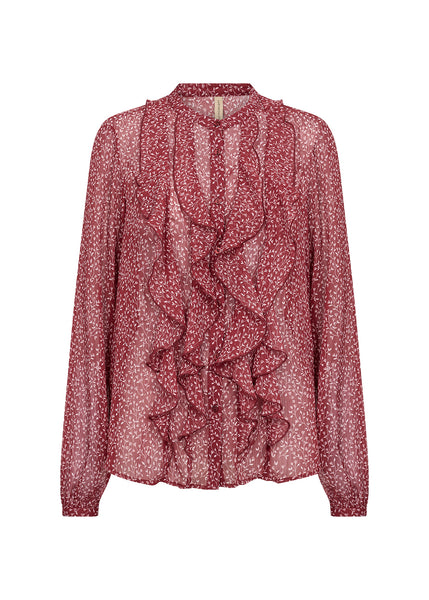 Soyaconcept Bebbi 1 Frill Front Floral Blouse