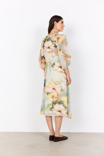 Soyaconcept Carmen Floaty Floral Midi Dress
