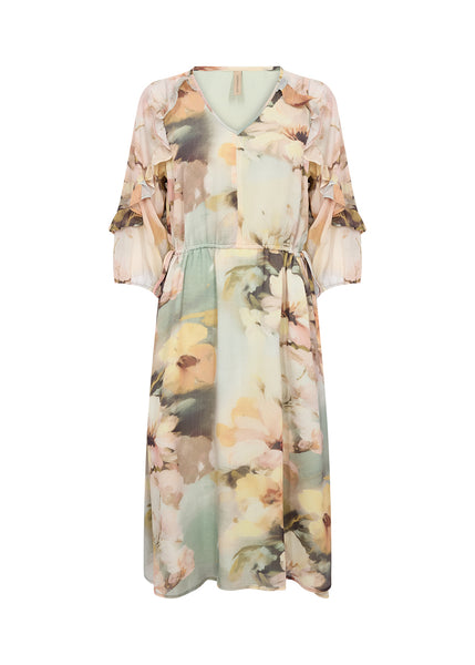 Soyaconcept Carmen Floaty Floral Midi Dress