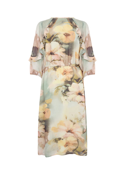 Soyaconcept Carmen Floaty Floral Midi Dress