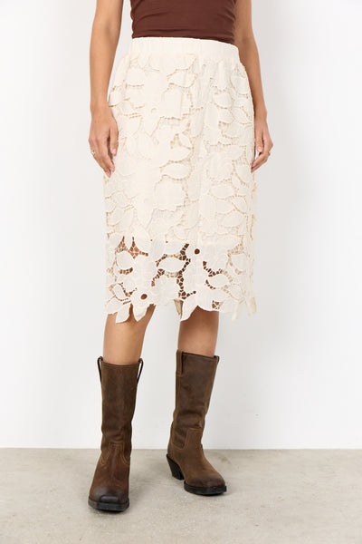 Soyaconcept Cassandra Lace Knee Length Pencil Skirt