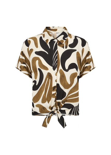 Soyaconcept Feldi Abstract Print Tie Front Shirt