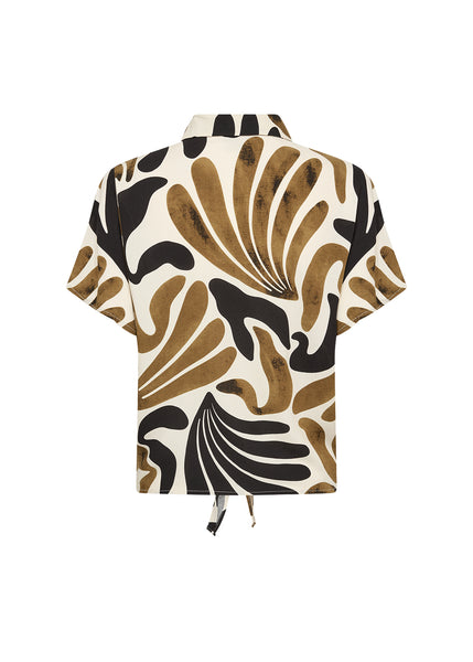 Soyaconcept Feldi Abstract Print Tie Front Shirt