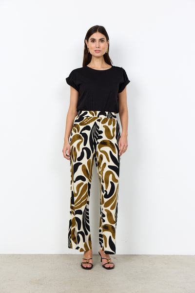 Soyaconcept Feldi Abstract Print Wide Leg Trousers