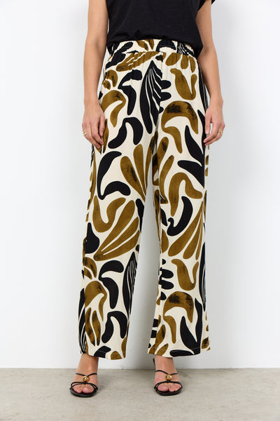 Soyaconcept Feldi Abstract Print Wide Leg Trousers