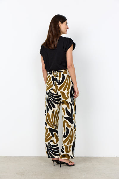 Soyaconcept Feldi Abstract Print Wide Leg Trousers