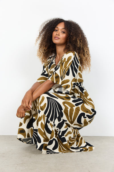 Soyaconcept Feldi Abstract Print Maxi Dress