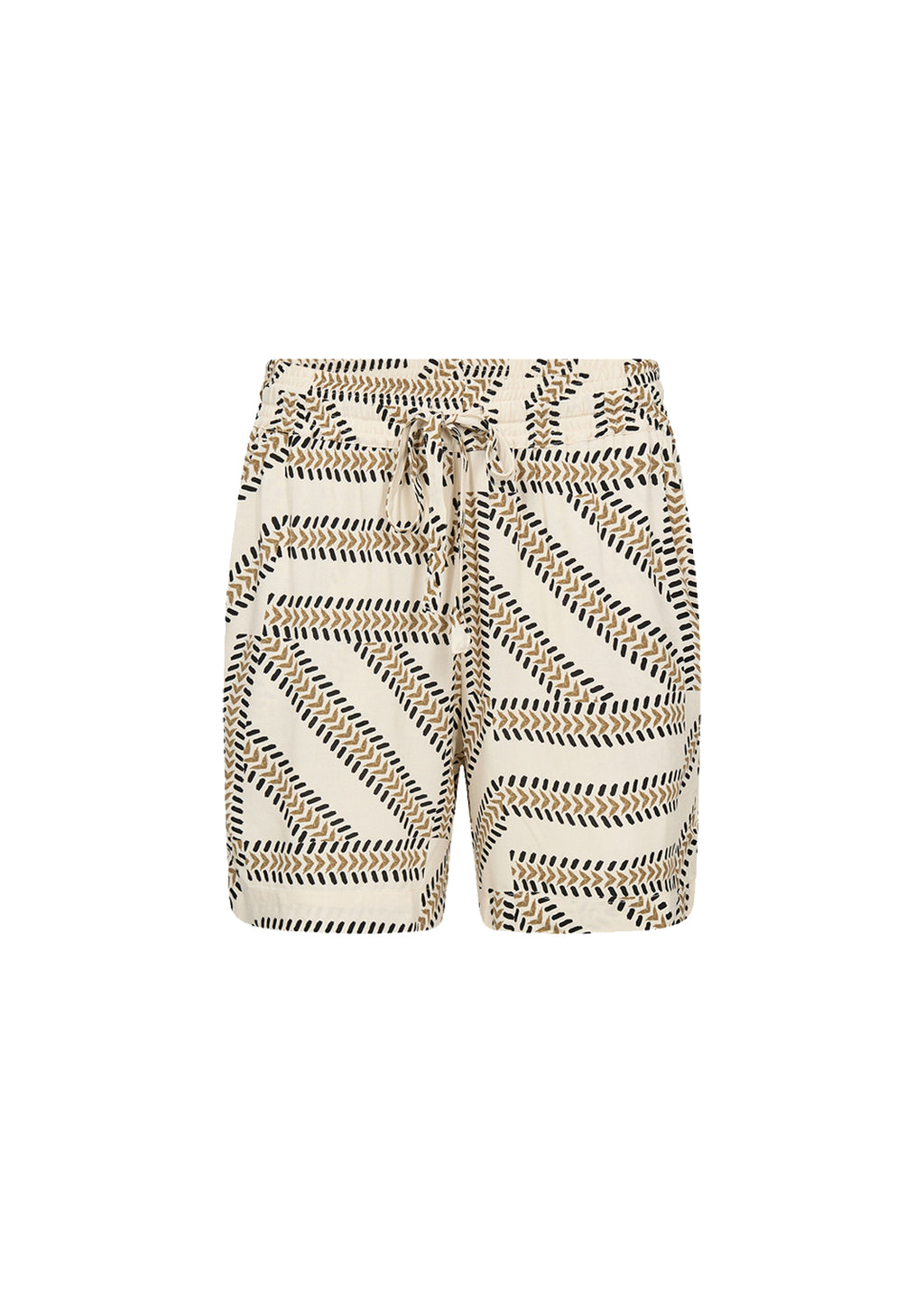 Soyaconcept Felia Geometric Printed Drawstring Shorts