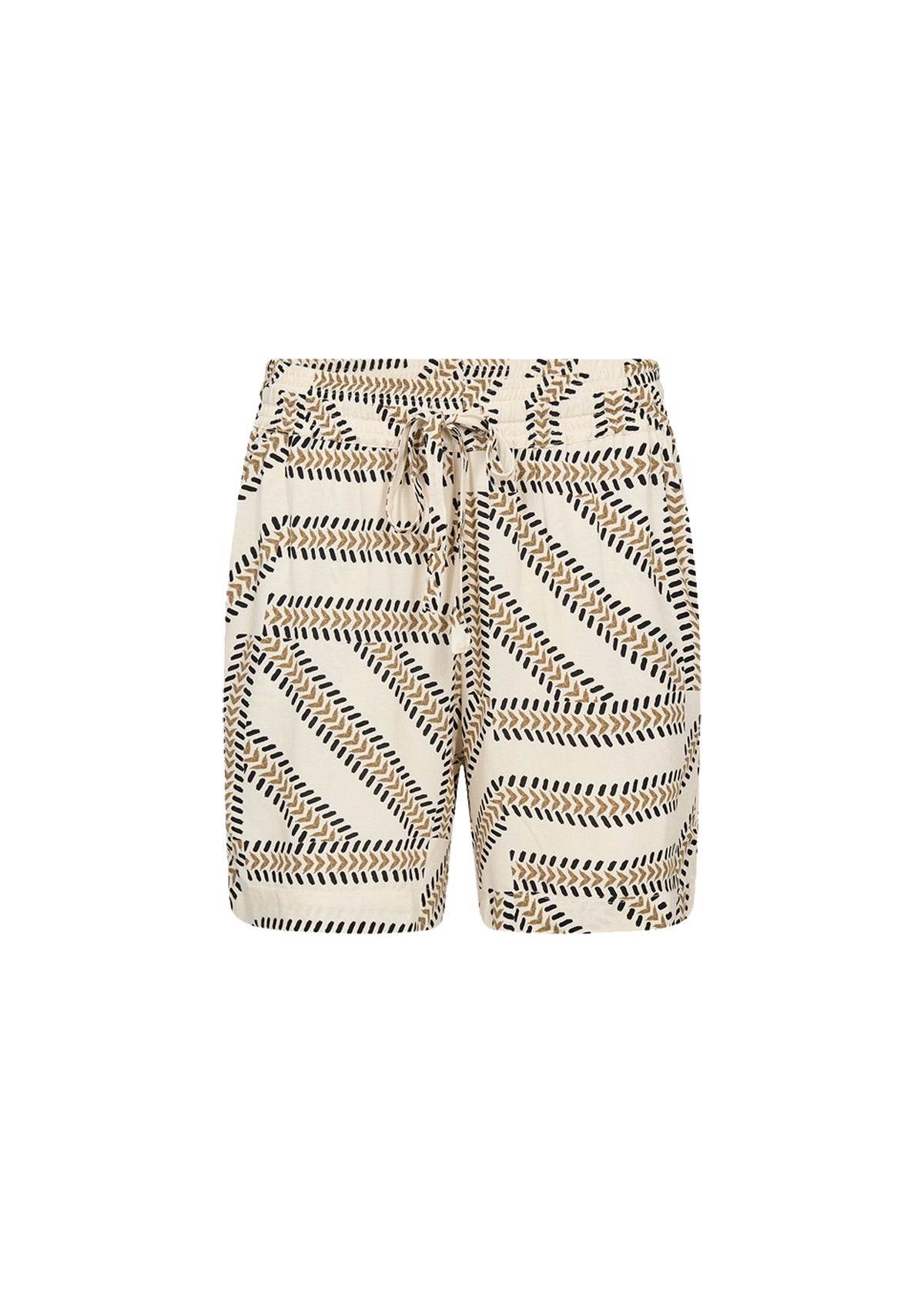 Soyaconcept Felia Geometric Printed Drawstring Shorts