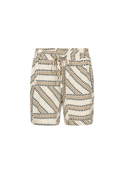 Soyaconcept Felia Geometric Printed Drawstring Shorts