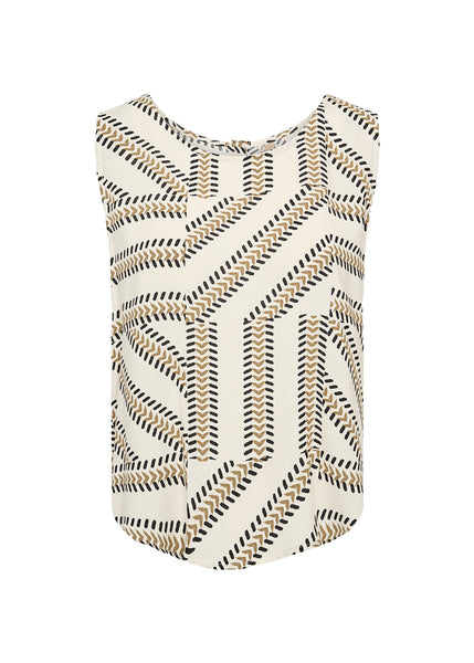 Soyaconcept Felia Geometric Printed Sleeveless Top