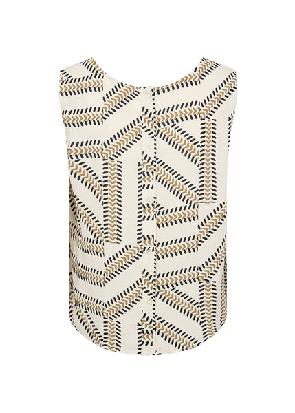 Soyaconcept Felia Geometric Printed Sleeveless Top