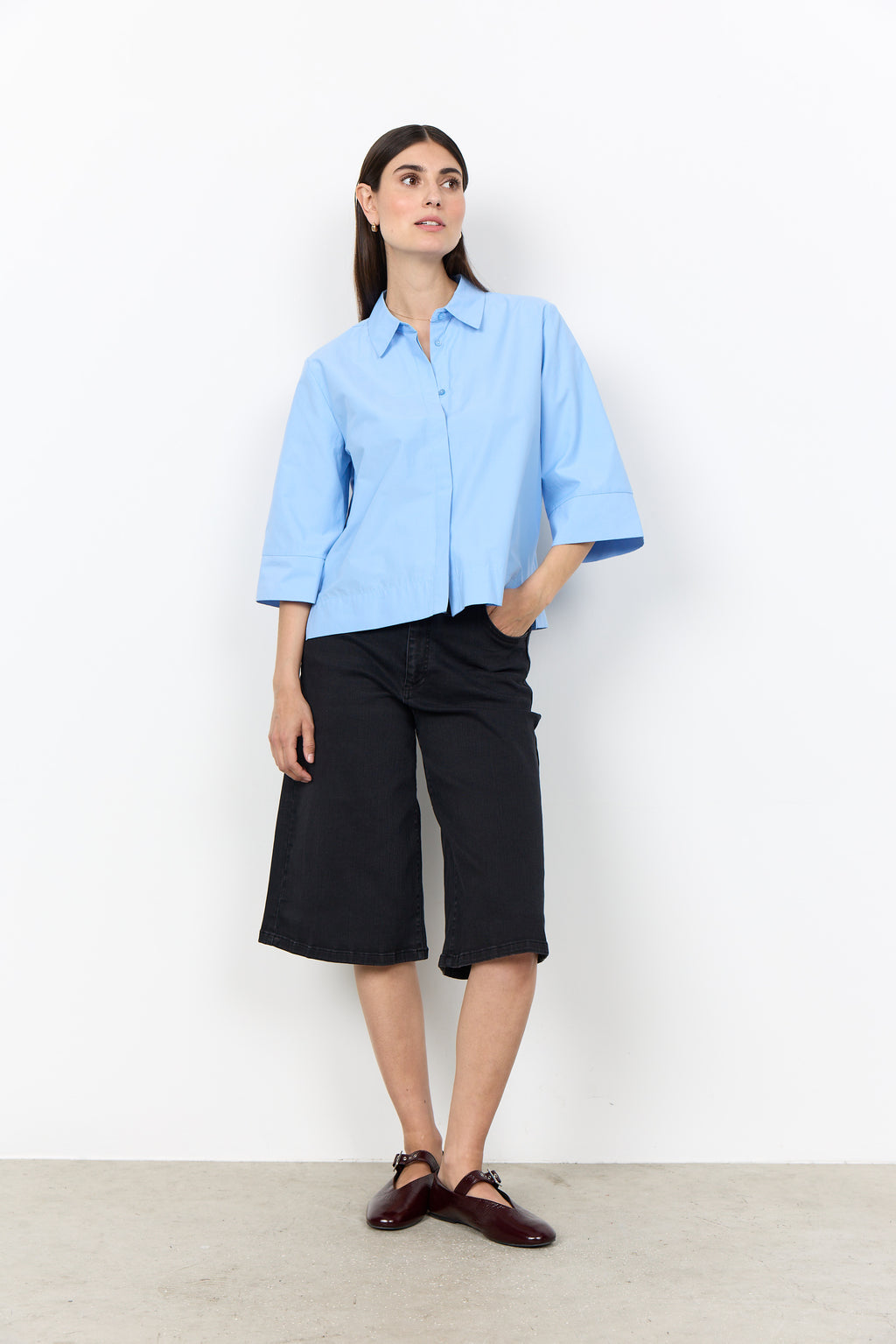 Soyaconcept Netti Short Sleeve Blouse - Blue