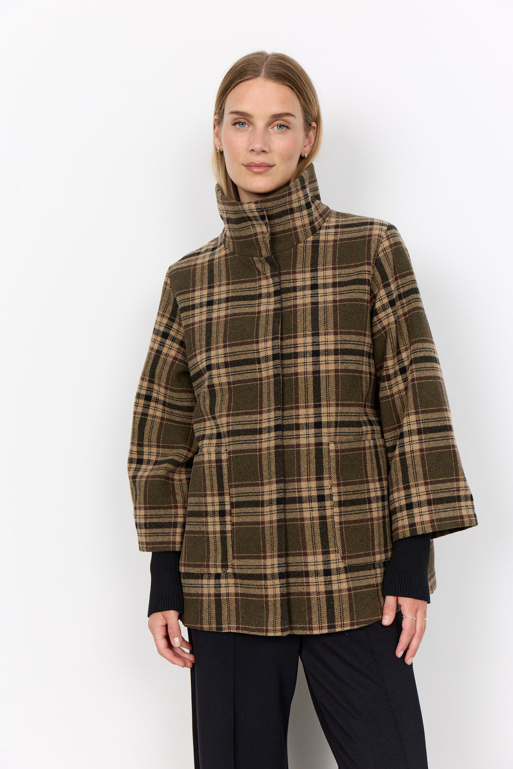 Soyaconcept Gerlinde Ribbed Cuff Check Jacket