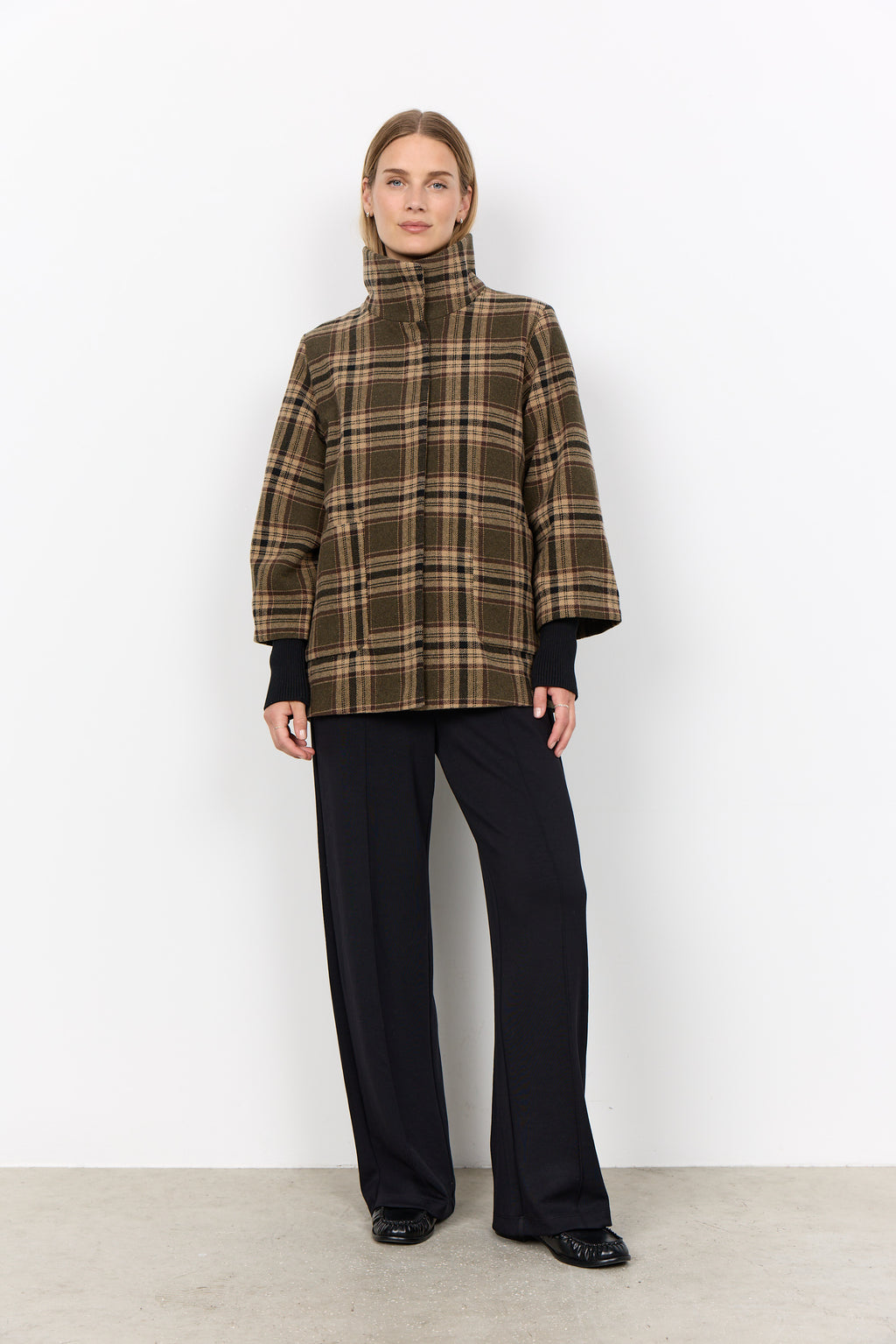 Soyaconcept Gerlinde Ribbed Cuff Check Jacket