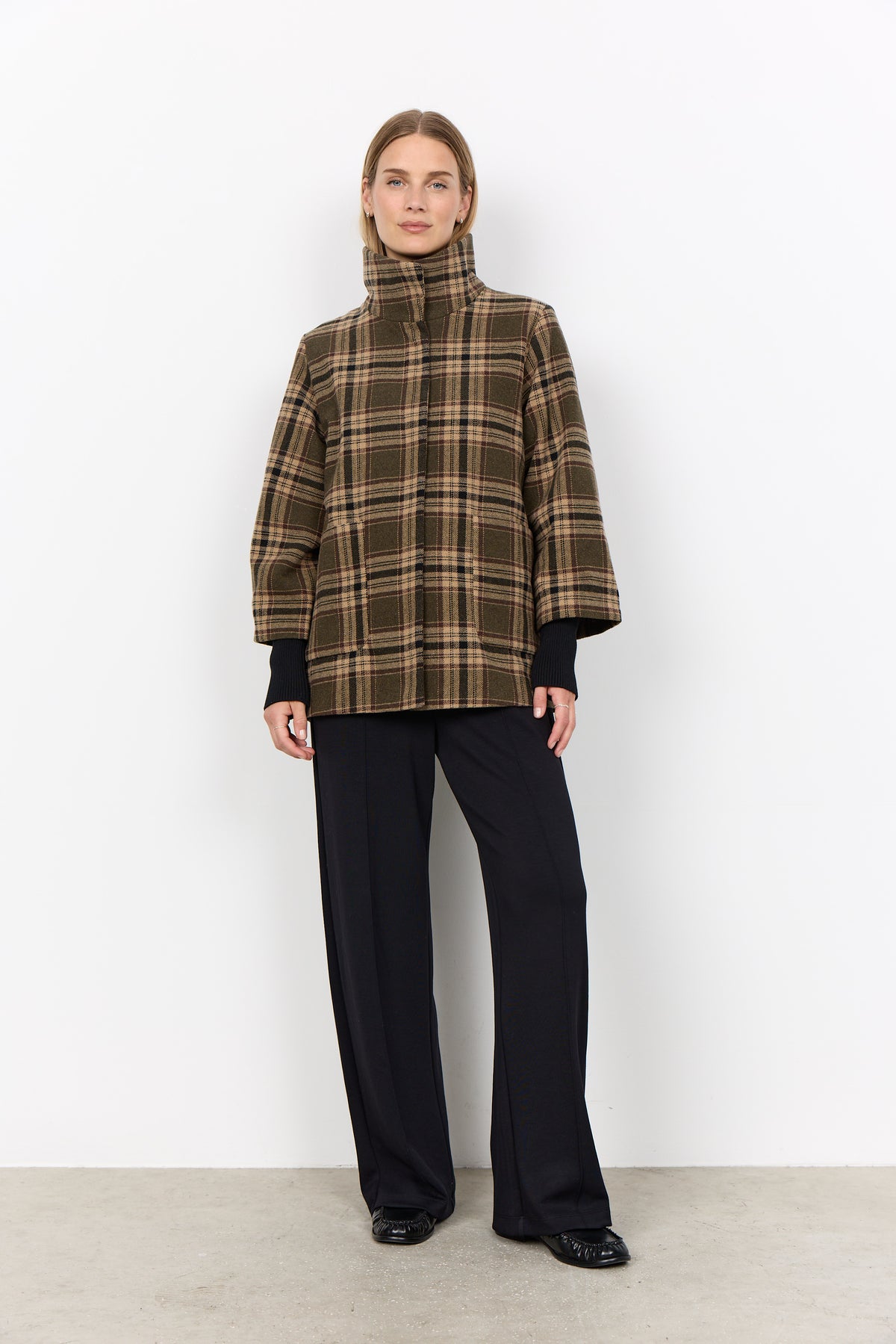 Soyaconcept Gerlinde Ribbed Cuff Check Jacket