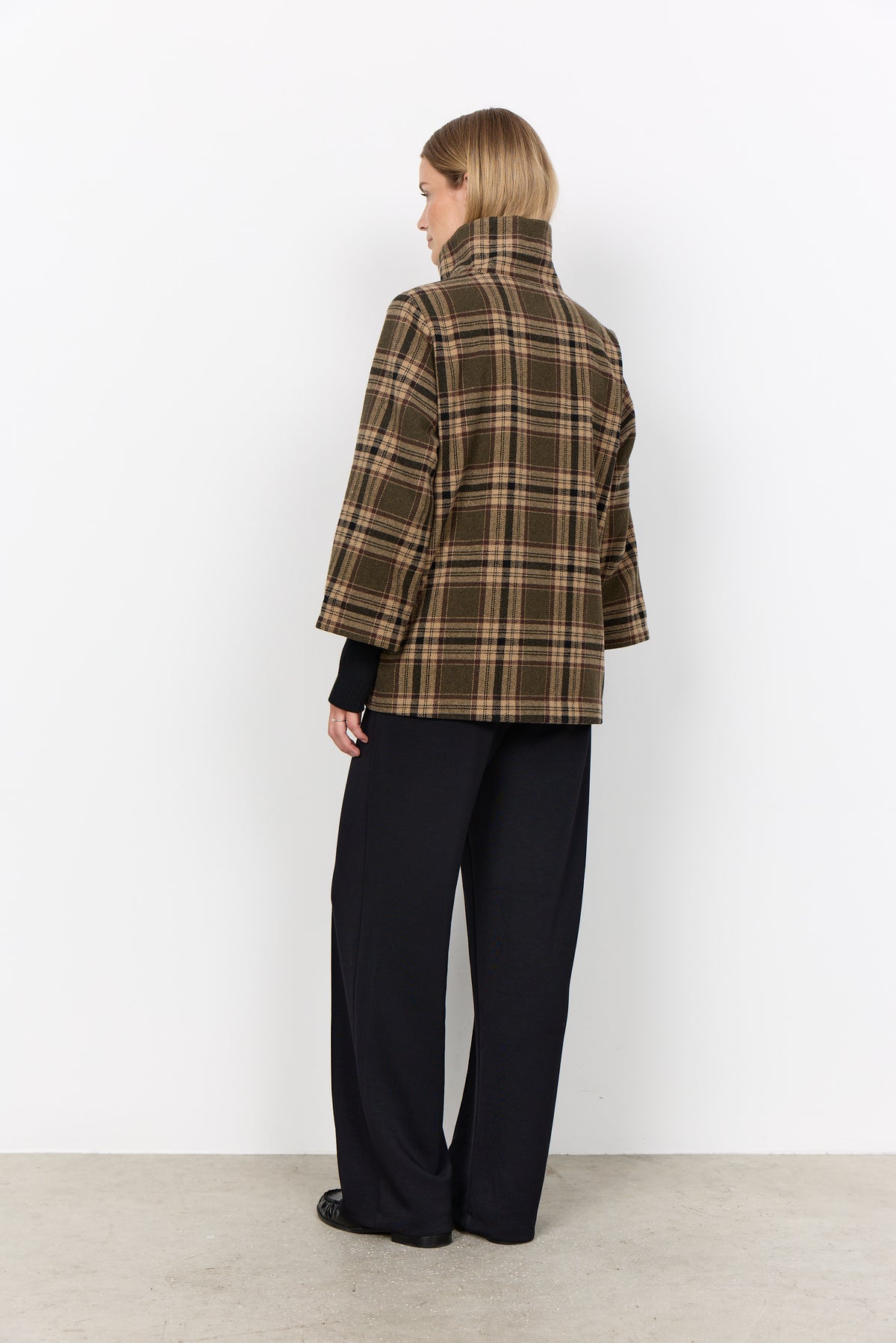 Soyaconcept Gerlinde Ribbed Cuff Check Jacket