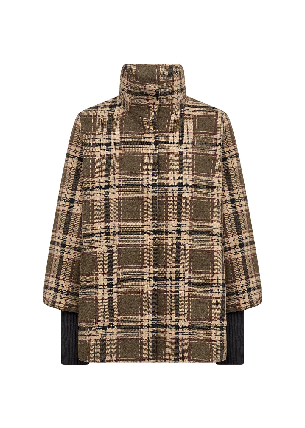 Soyaconcept Gerlinde Ribbed Cuff Check Jacket