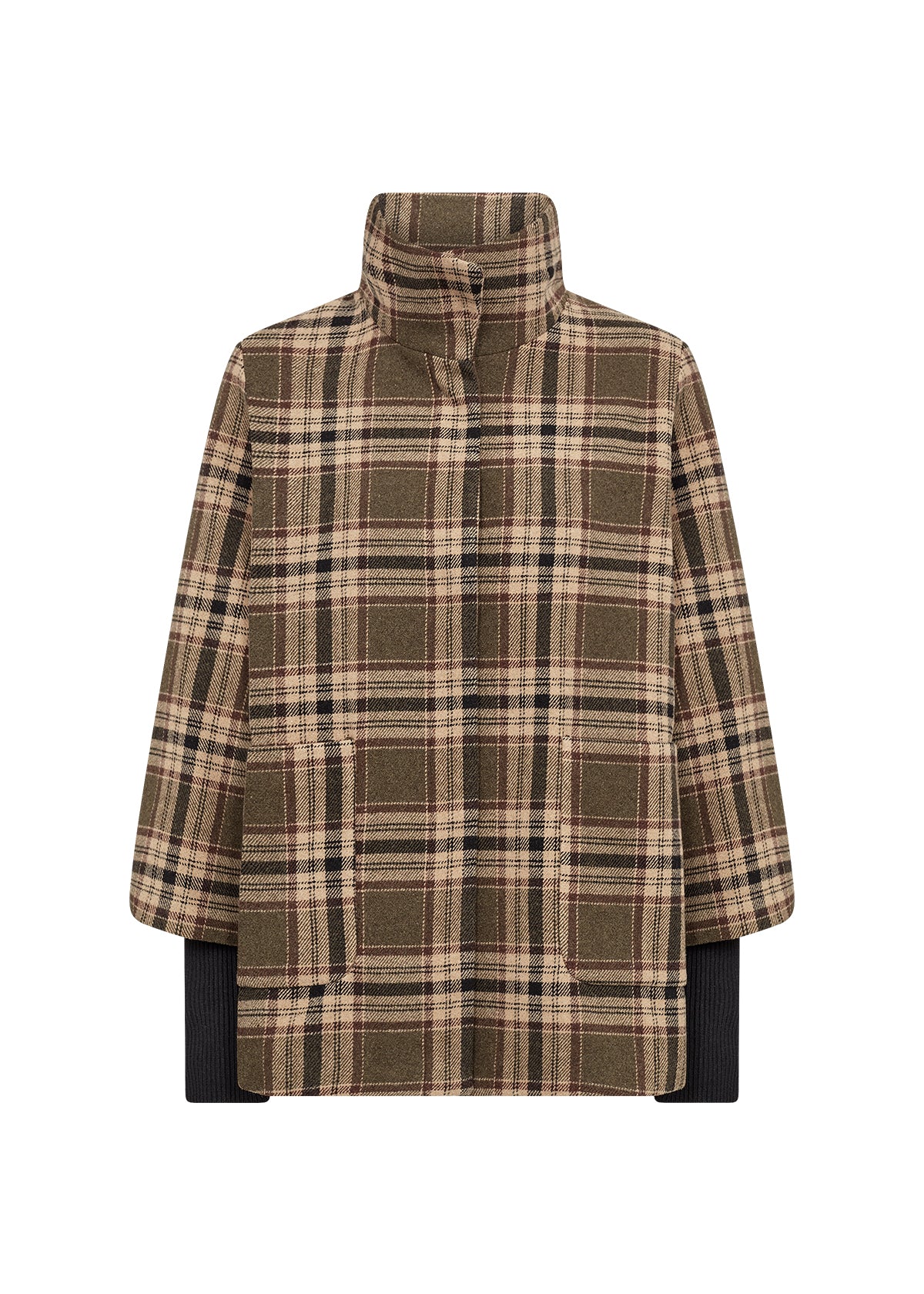 Soyaconcept Gerlinde Ribbed Cuff Check Jacket