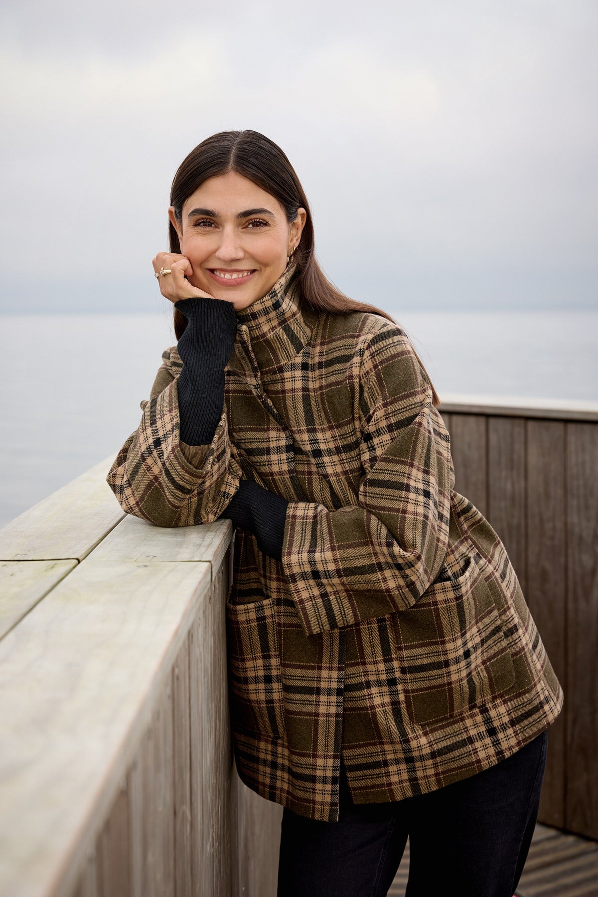 Soyaconcept Gerlinde Ribbed Cuff Check Jacket