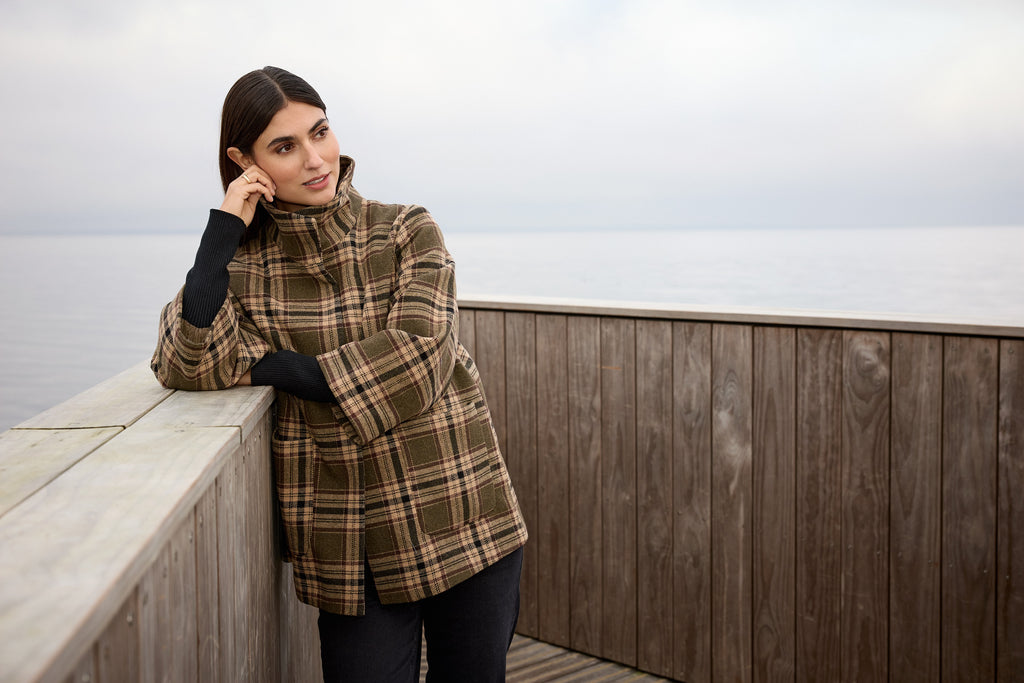 Soyaconcept Gerlinde Ribbed Cuff Check Jacket