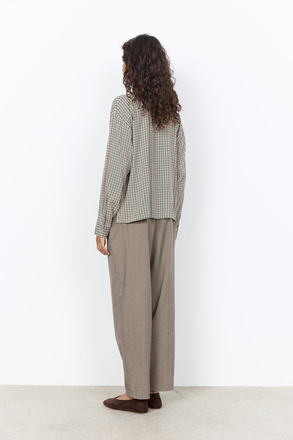 Soyaconcept Halia Check Tie Neck Shirt