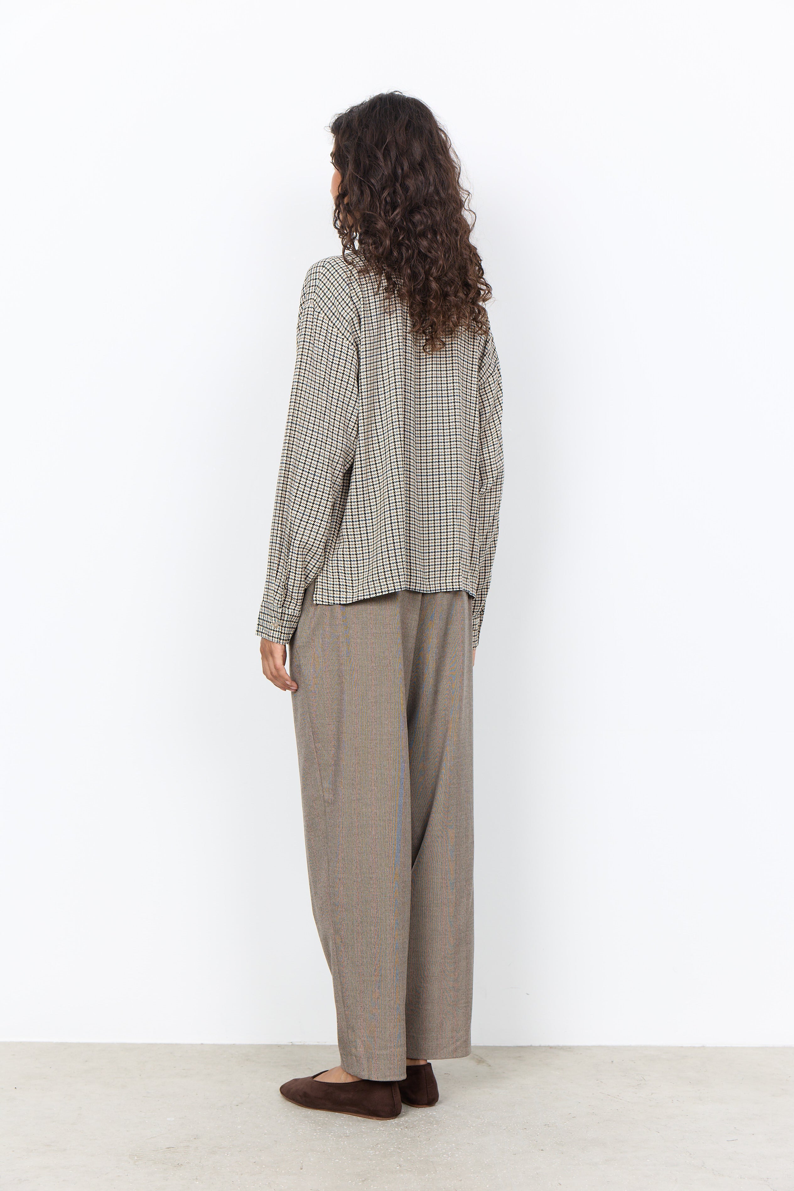 Soyaconcept Halia Check Tie Neck Shirt