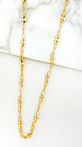 Envy Long Gold Chain with Silver Ball Detail