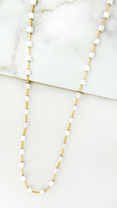 Envy Silver Squares Necklace