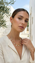 Envy Delicate Daisy & Bead Charm Necklace