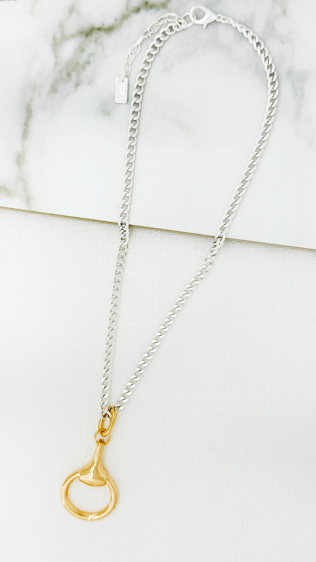 Envy Snaffle Horsebit Charm Pendant Necklace