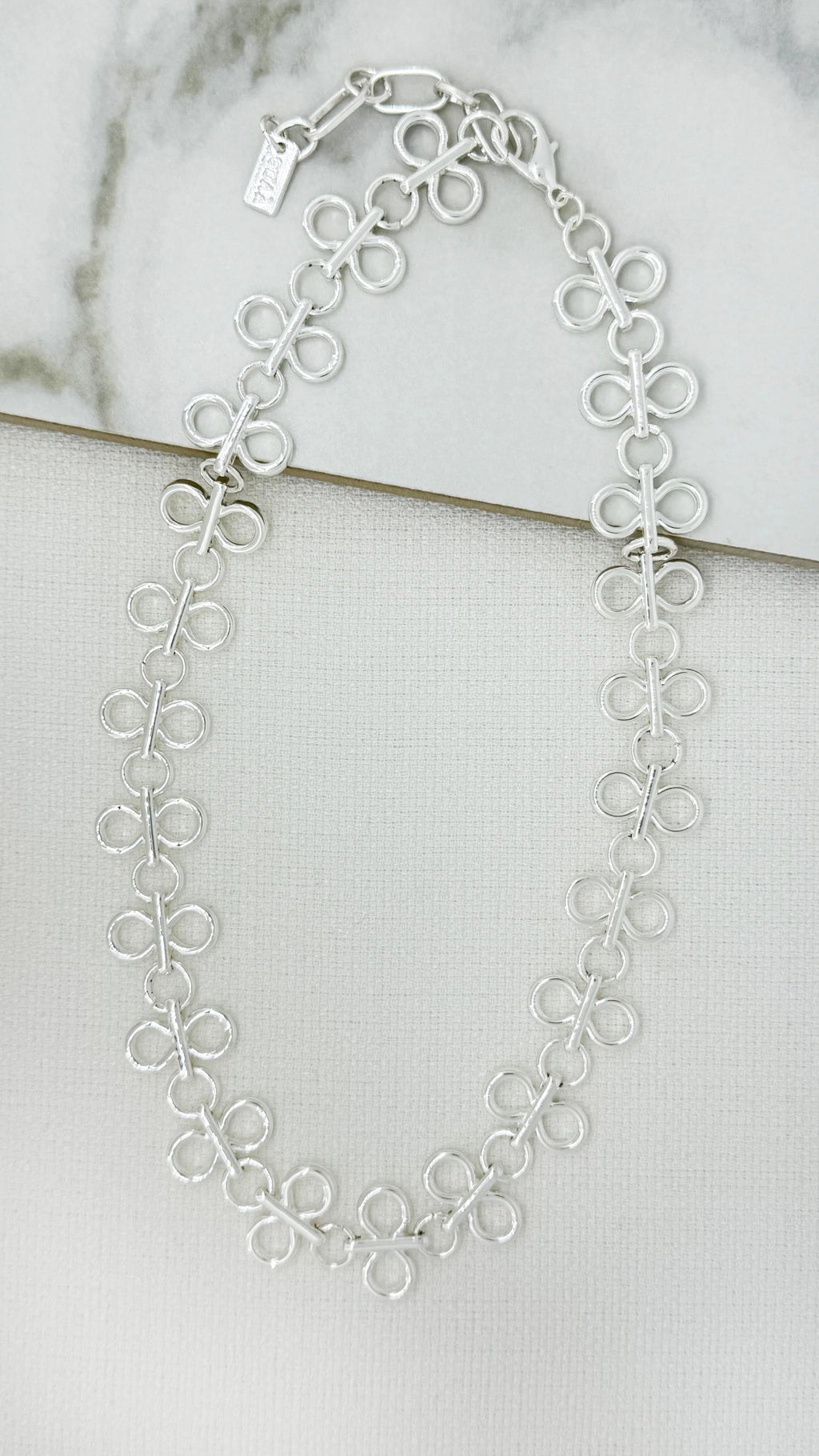 Envy Intricate Circle Design Necklace - Silver