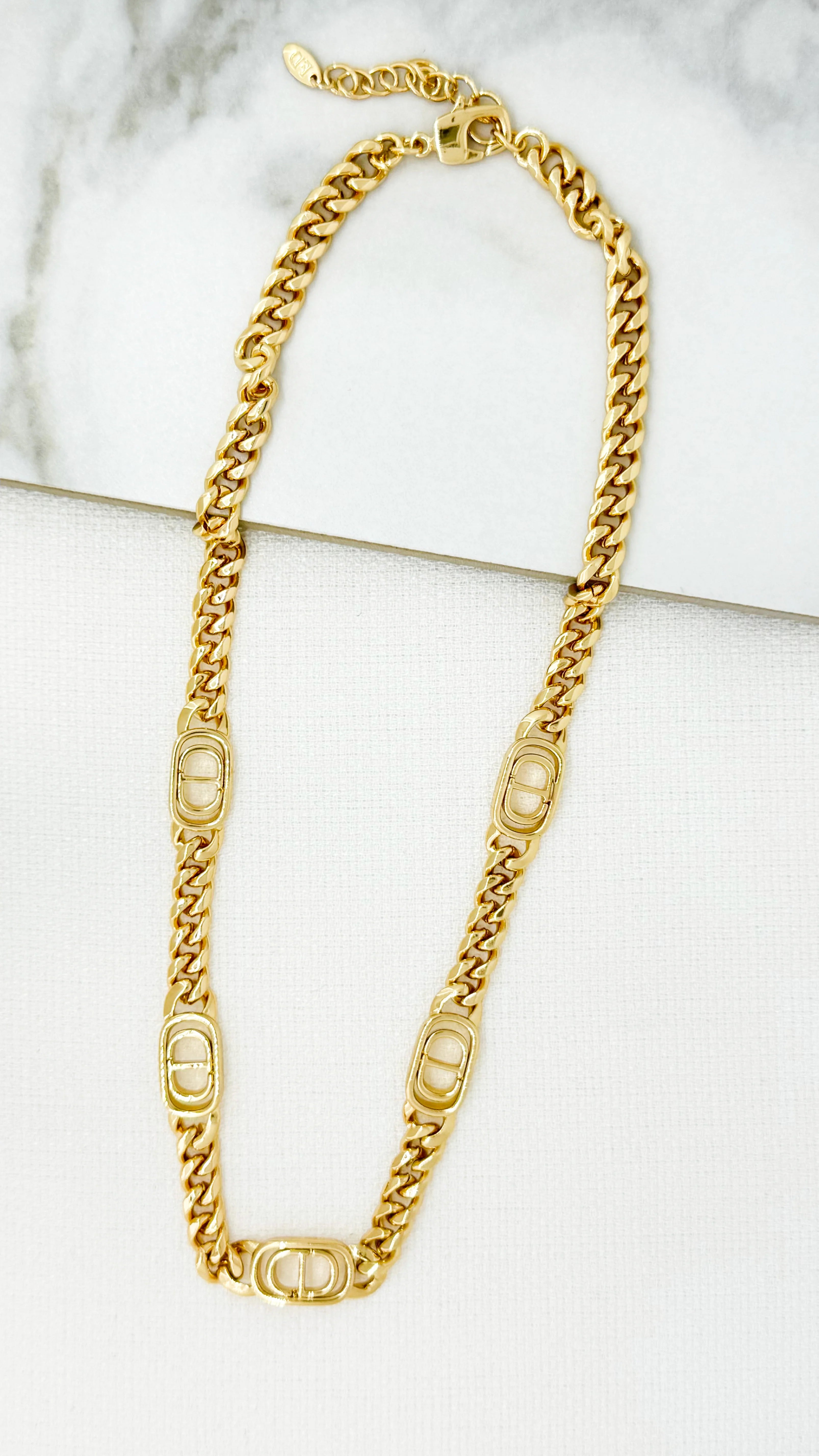 Envy Unique Designer Inspired Chain Necklace - Gold