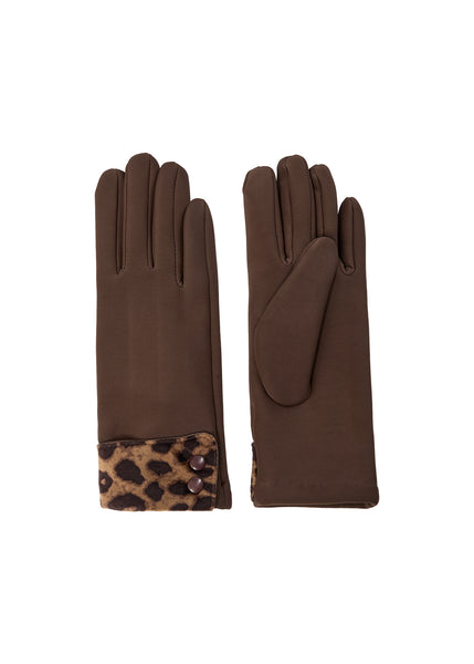 Soyaconcept Nie Animal Trim Gloves Brown