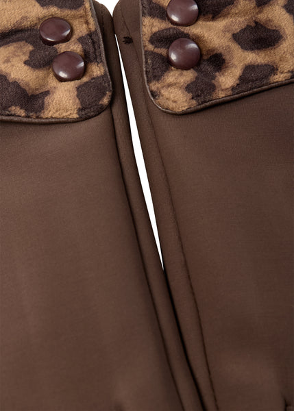 Soyaconcept Nie Animal Trim Gloves Brown