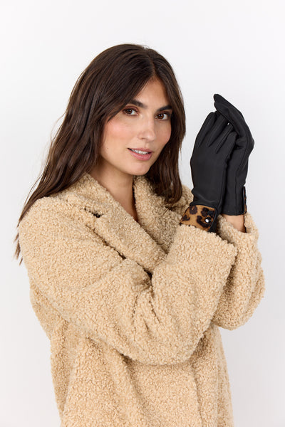 Soyaconcept Nie Animal Trim Gloves Black