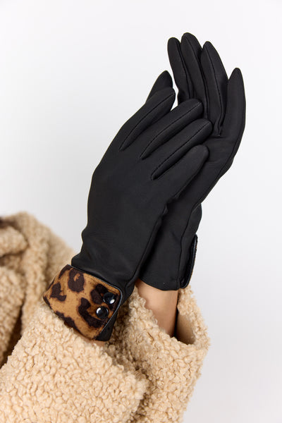 Soyaconcept Nie Animal Trim Gloves Black