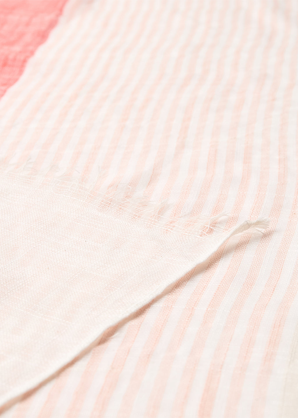 Soyaconcept Franja Block Colour Mixed Stripe Scarf - Pink