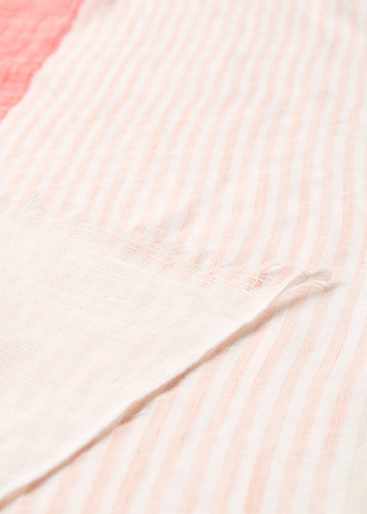 Soyaconcept Franja Block Colour Mixed Stripe Scarf - Pink