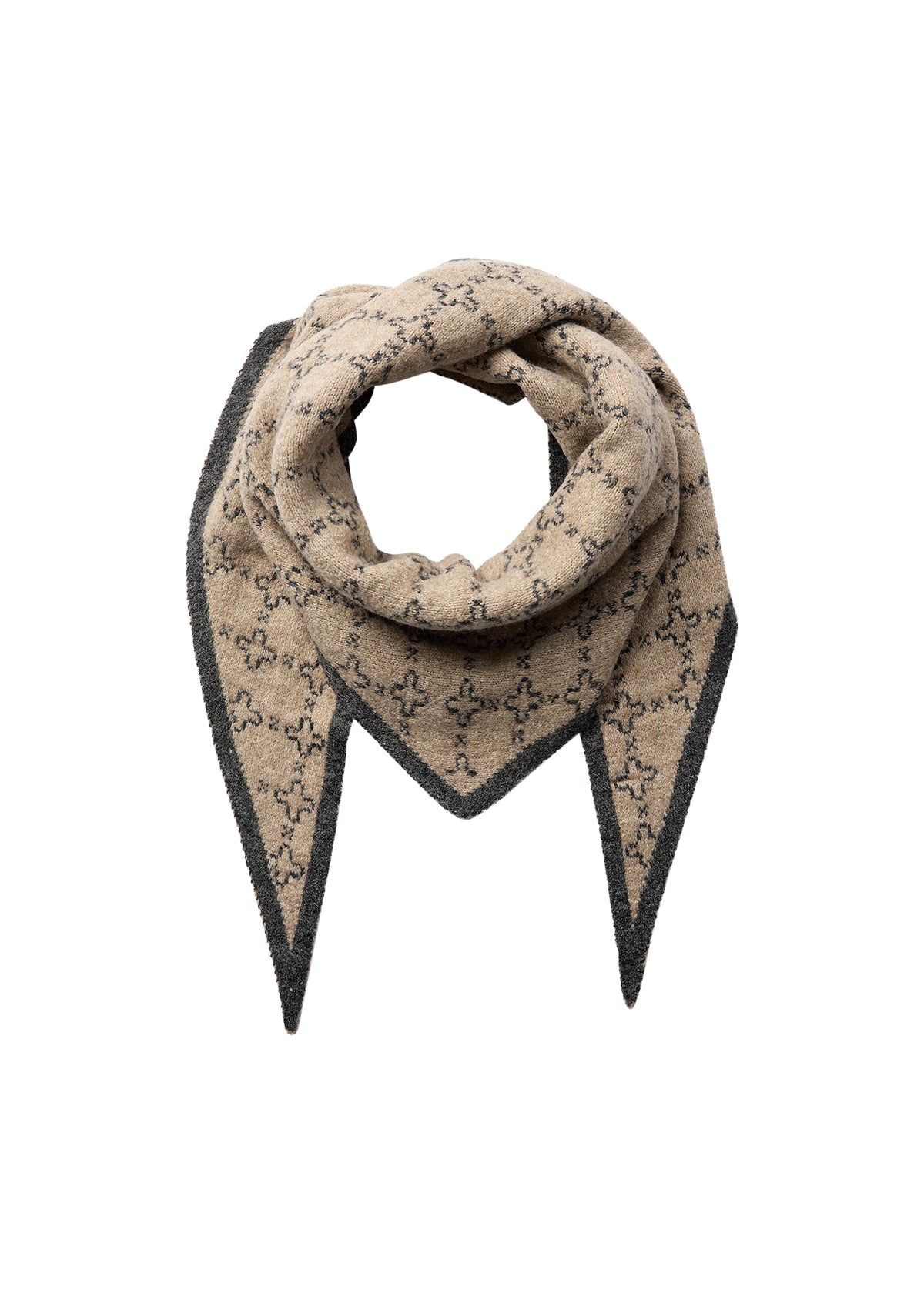 Soyaconcept Golly Geometric Detail Triangle Scarf