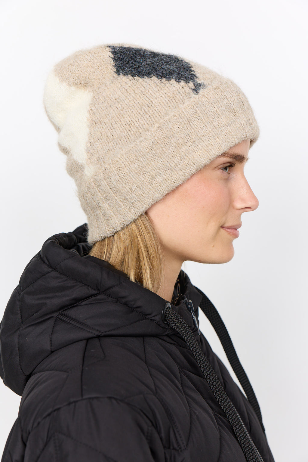 Soyaconcept Gittemaj Argyle Diamond Knit Hat