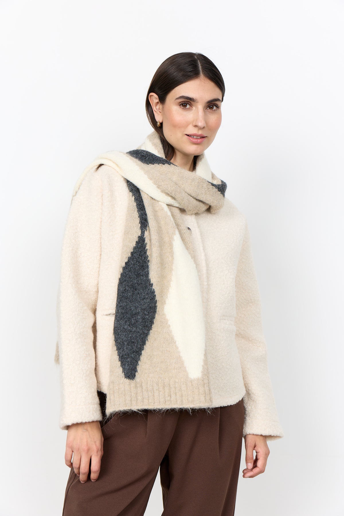 Soyaconcept Gittemaj Soft Argyle Diamond Scarf