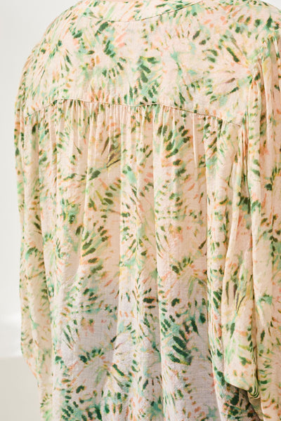 Tribal Blurred Abstract Pattern Floaty Blouse