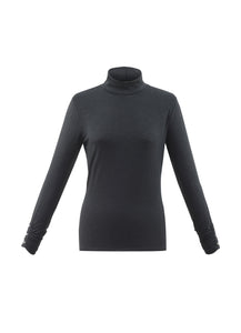 Marble Fashions Grey Rollneck Basic Top