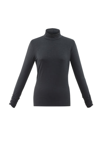 Marble Fashions Grey Rollneck Basic Top