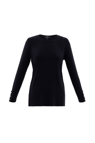 Marble Fashions Black Roundneck Basic